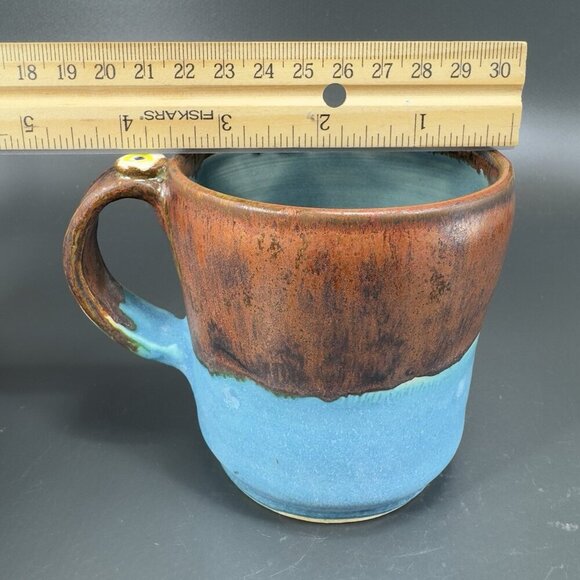 Mel B Pottery Hand Made Studio Art Pottery Coffee Mug Cup Signed Bee Inside - Picture 5 of 14